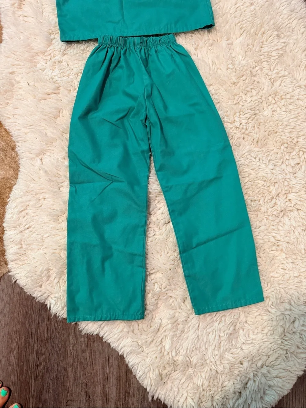Teal Medical Scrub Top and Pants Set